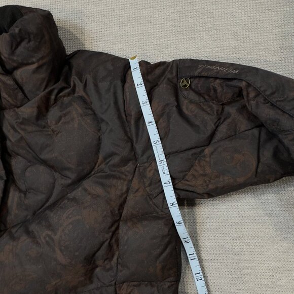 Columbia Womens Titanium 550 Jacket Black Brown Paisley 2 Way Zip Ski Coat Sz M - Picture 15 of 16